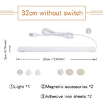 lampe led aimantée usb moderne blanc mat 32cm 5v warm white light