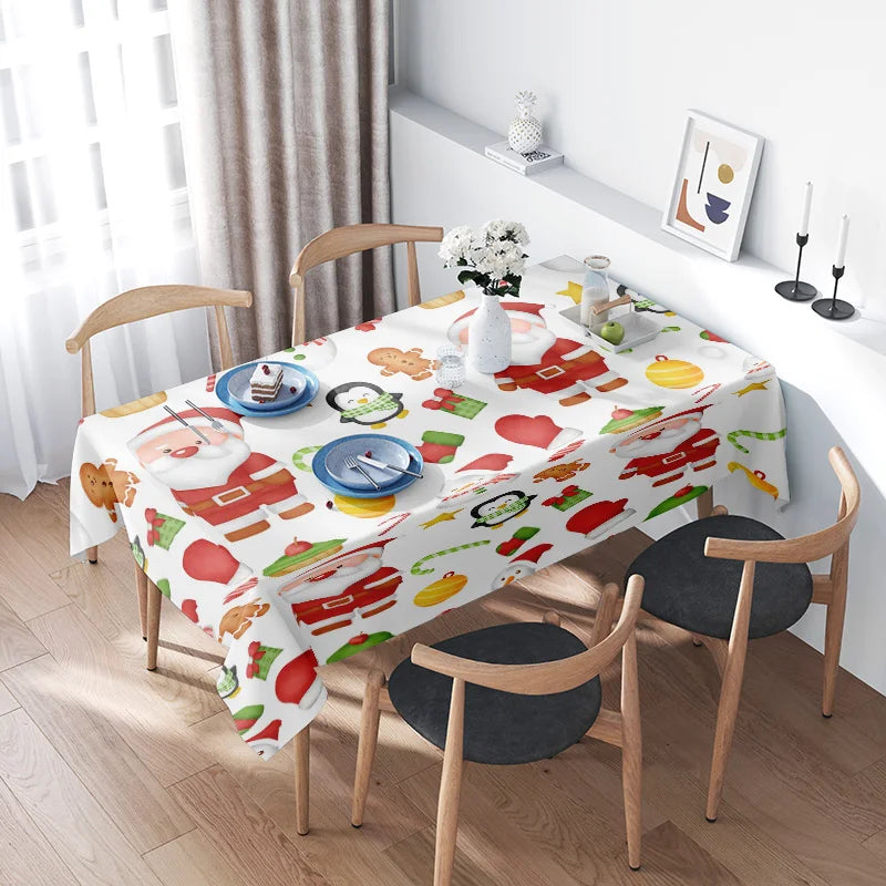 nappe noël moderne imperméele scénique blanche rouge verte jaune festive mariageextérieurhôtel
