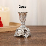 bougeoirs or argent ornements floraux classique baroque décoration intérieure support bougie nouveau post moderne