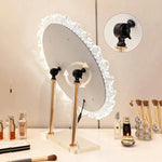 Miroir maquillage design rose
