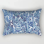 coussin rectangulaire décoratif motif feuilles tropicales fleurs papillons moderne chambre salon maison 30x50cm