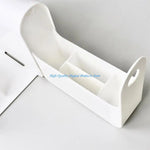 organisateur blanc minimaliste rangement livre stylo bloc notes plantes to do listiaux