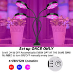 lampe croissance led noir moderne minuterie usb 5v têtes crochets réglable auto