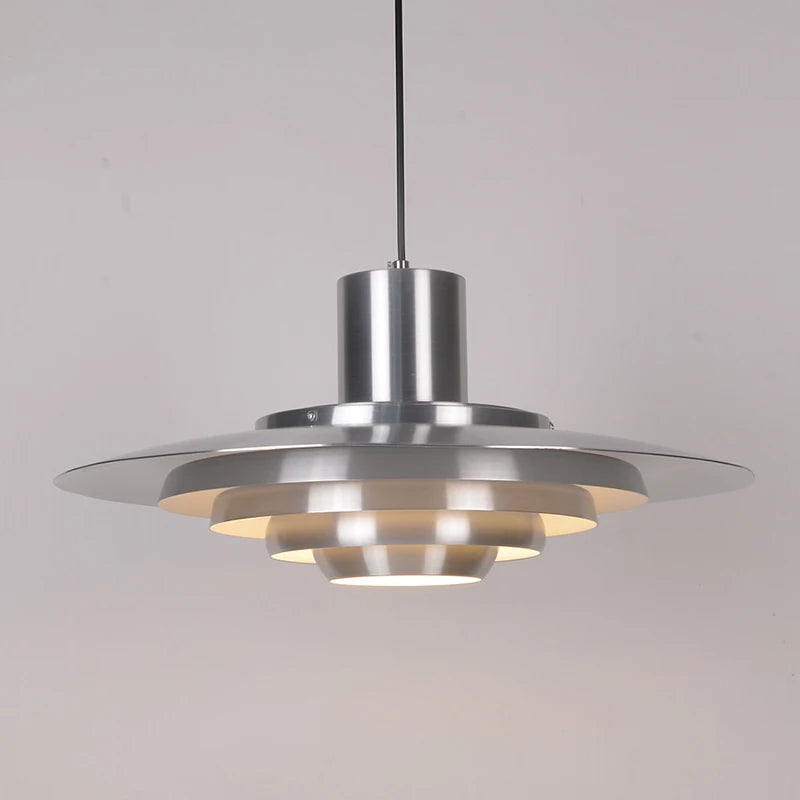 suspension lumineuse pendentif aluminium blanc argenté moderne 6000k 4000k 3000k 90260v e27