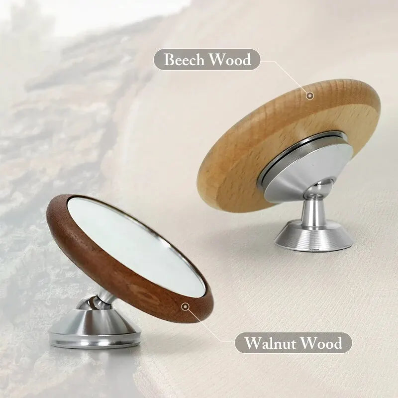 miroir aimanté bois marron argenté moderne minimaliste chambre cuisine salle bains surveillance décoration