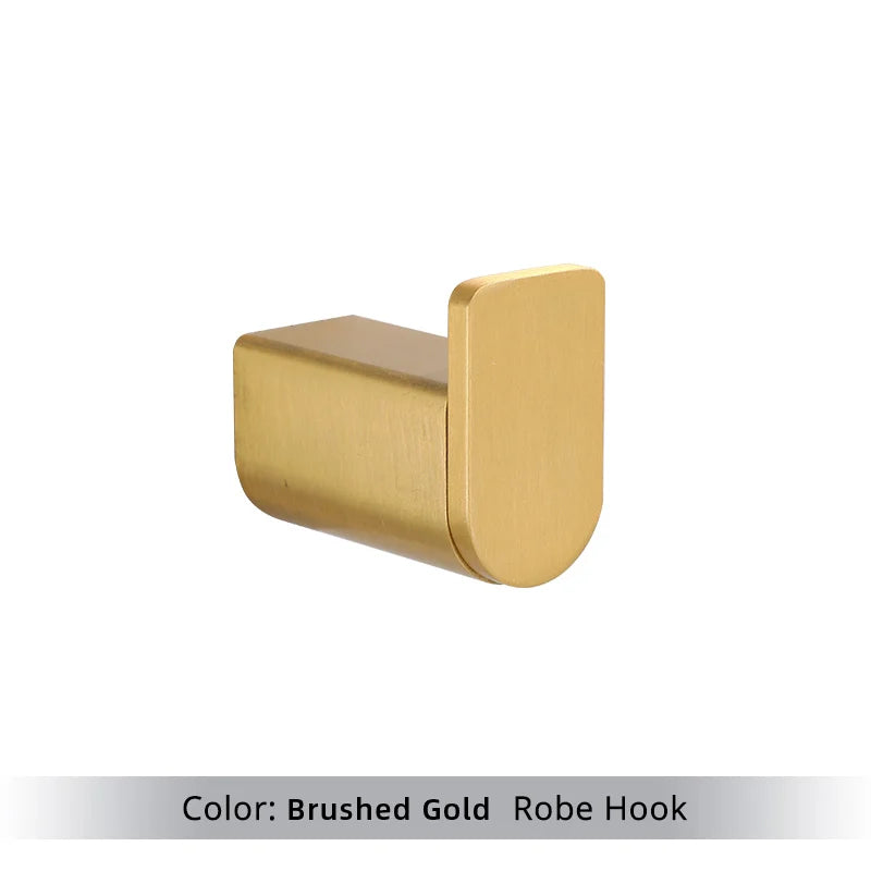 accessoires salle bain porte serviettes doré porte rouleau papier toilette moderne minimaliste fixations muralesacier