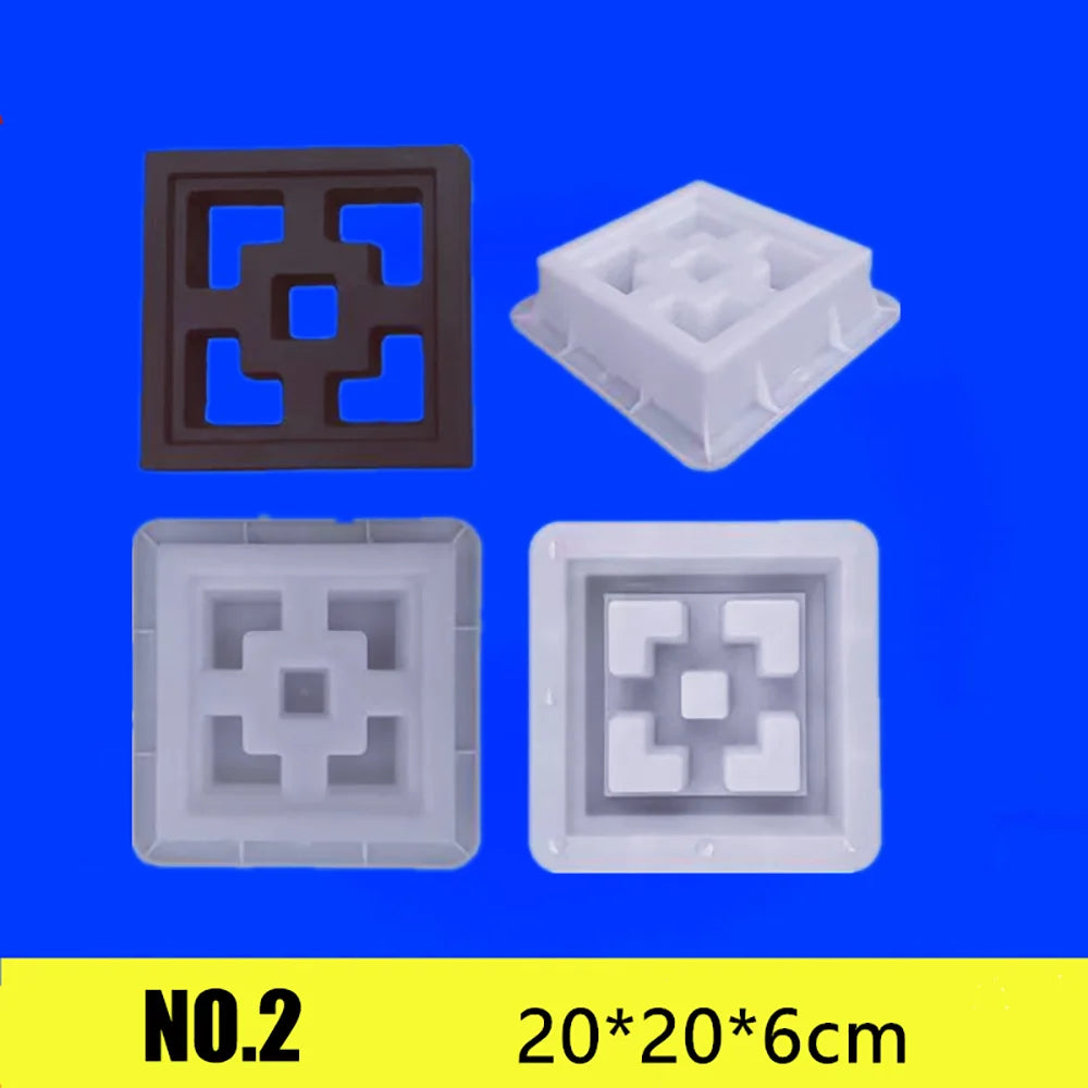 moule décoration extérieure plaque moderne motifs géométriques variés plastique réutilisable grès clair foncé