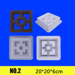moule décoration extérieure plaque moderne motifs géométriques variés plastique réutilisable grès clair foncé