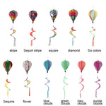 ballon air chaud multicolore rayures paillettes nuages clips décoratif moderne six motifs
