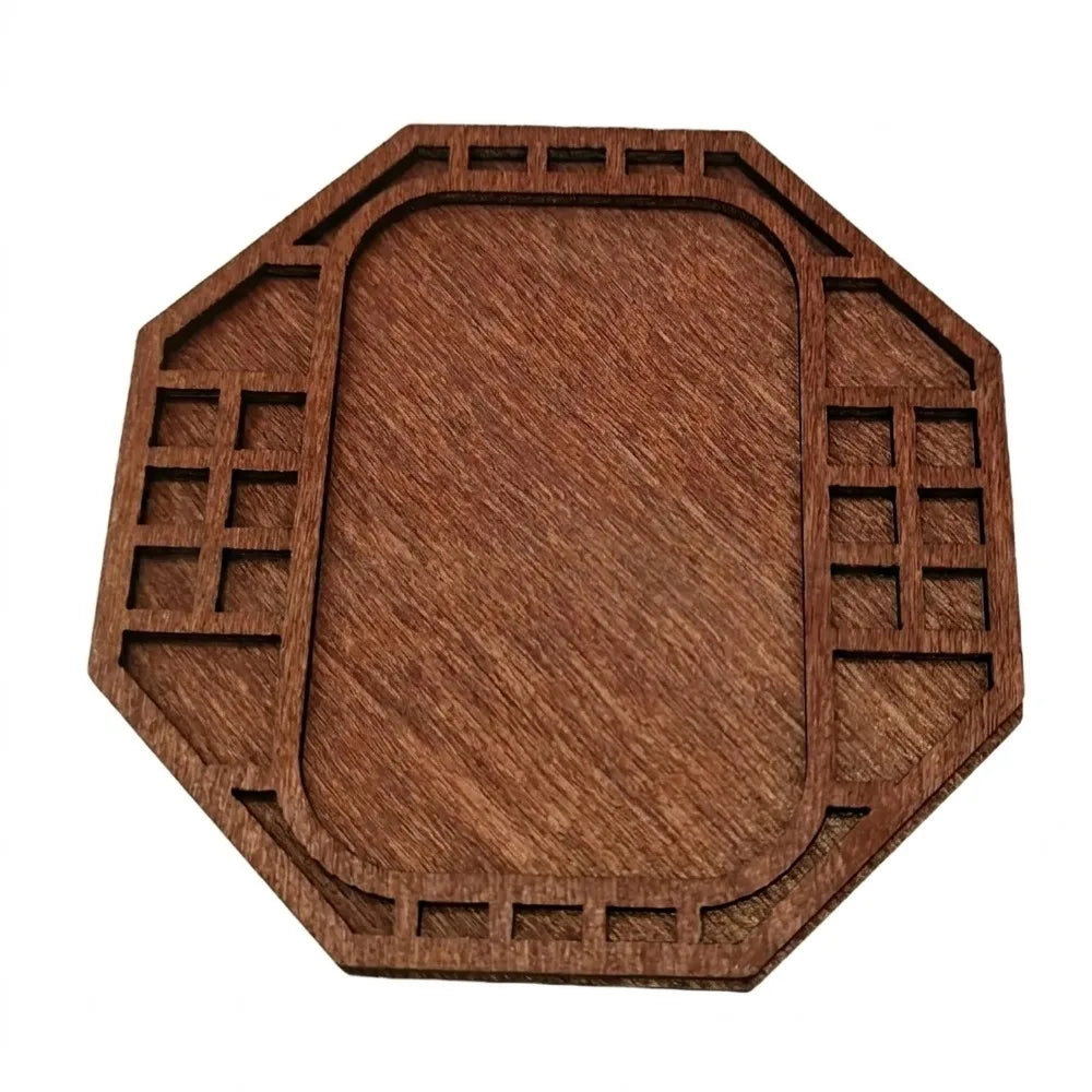 support bijoux pierres semi précieuses marron clair grille compartiments moderne multiple rangement spécimens minéraux