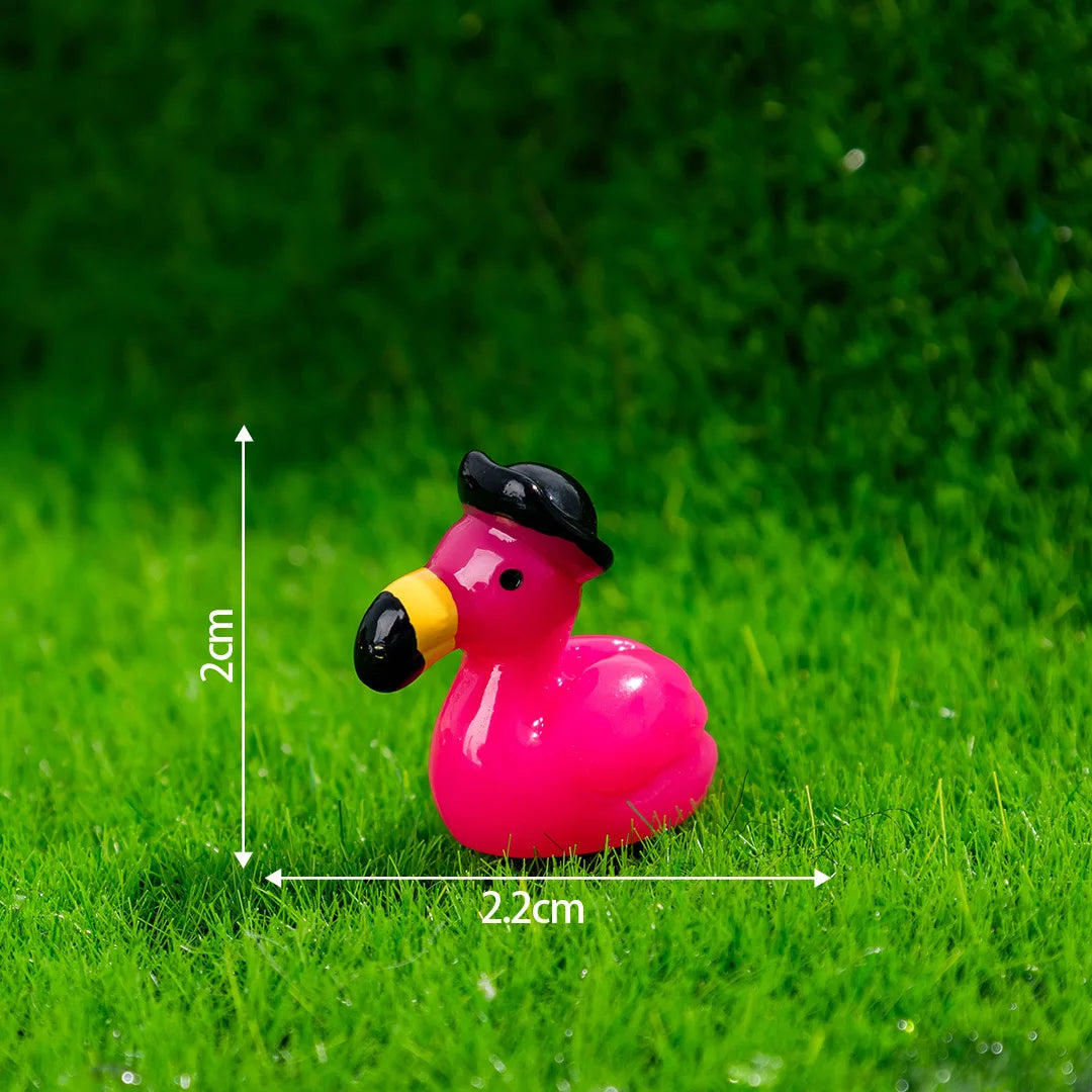lot mini figurines animaux résine capybara grenouille axolotl flamant rose canard décoration maison jardin