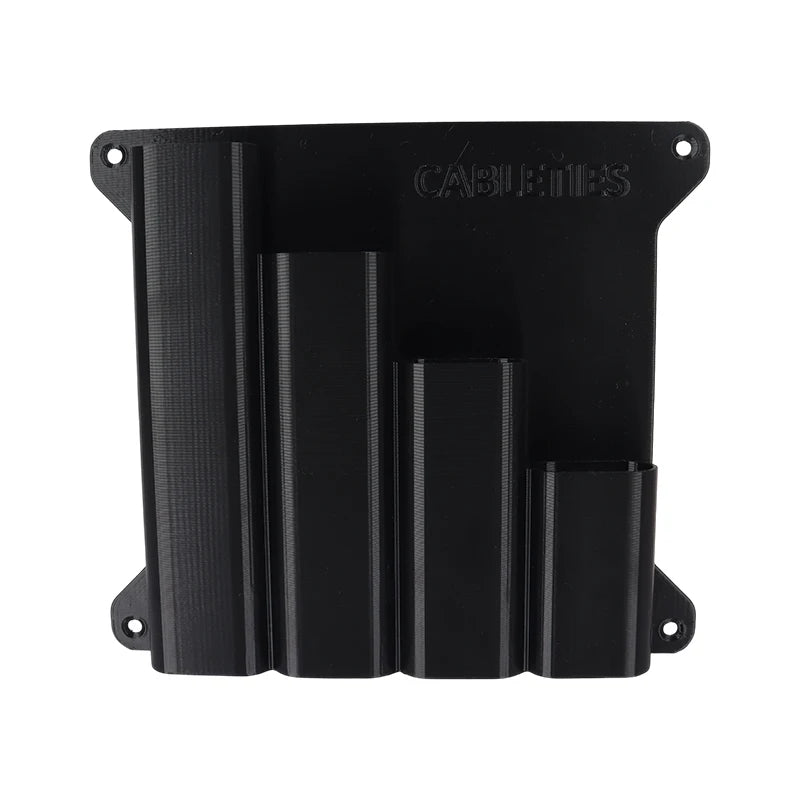 organisateur mural câbles zip ties rangement outils noir industriel minimaliste