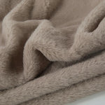 tissu fourrure douce peluche classique 50x50cm bleu marron gris beige rose vert blanc