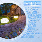 lumière solaire led jardin blanc jaune bleu galet zen minimalisteextérieur poser