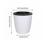 pots fleurs auto arrosage hydroponie moderne blanc noir coton plastique pp