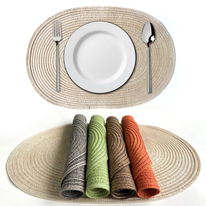 serviettes table beige rayées modernes respectueuses l'environnement opaques vertes bleues orangées