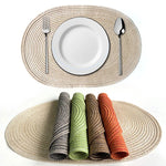 serviettes table beige rayées modernes respectueuses l'environnement opaques vertes bleues orangées