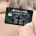 autocollants graphiques metallica cartes bancaires réutilisables waterproof noir rouge bleu