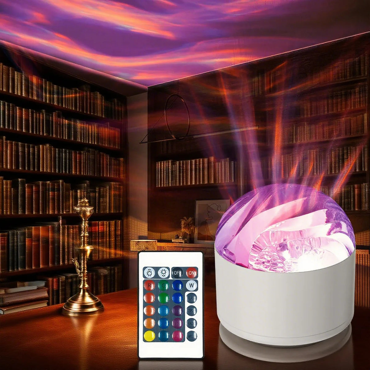 projecteur led veilleuse 16 couleurs blanc violet bleu vert orange adhésif moderne minimaliste lumière