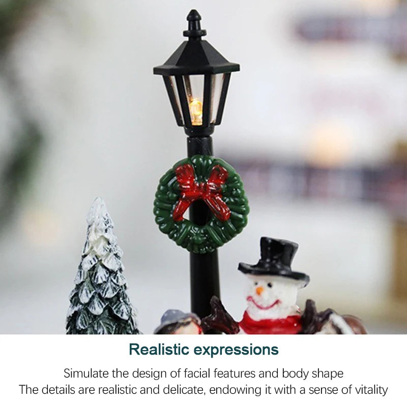 décoration noël figurine bonhomme neige enfants sapins guirlande lanterne blanc hiver traditionnelle chambre salon
