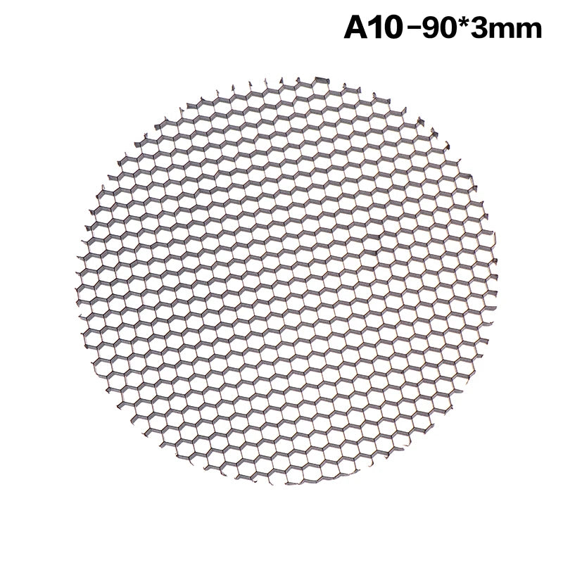 grille ventilation moderne noir maille nid d'abeille antiéblouissement aluminium opaquet fixations cachées
