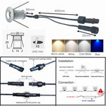 lumière led mini extérieure ip67 12v argentée moderne câble étanche