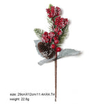 décoration noël bouquet feuilles vertes baies rouges cône pin boule rouge translucideextérieur saisonnier