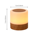 lampe table portable blanc translucide texture bois moderne bluetooth rechargeable via usb