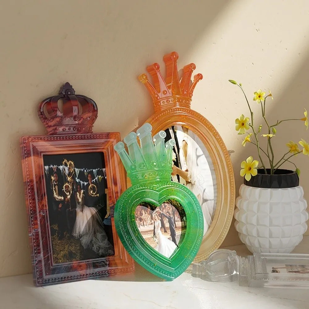 cadres photo silicone antiadhésif couronne géométrique classique baroque
