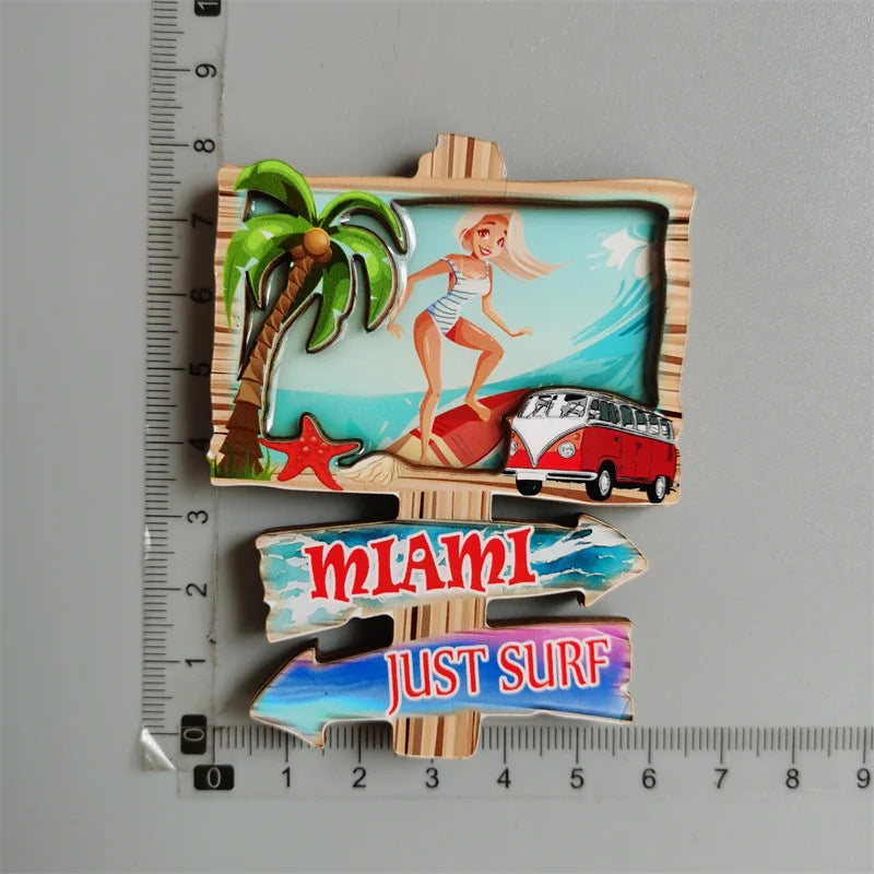 aimant réfrigérateur décoration voyage monuments américains villes californie souvenir magnetique pvc souple graphique