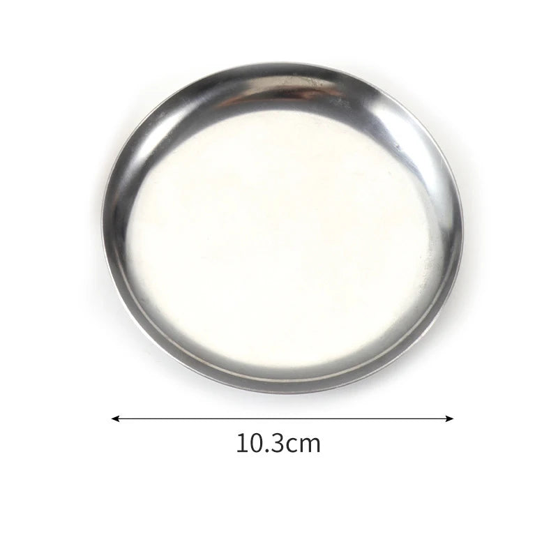 assiettes rangement acier inoxydable or argent modernes bijoux cosmétiques