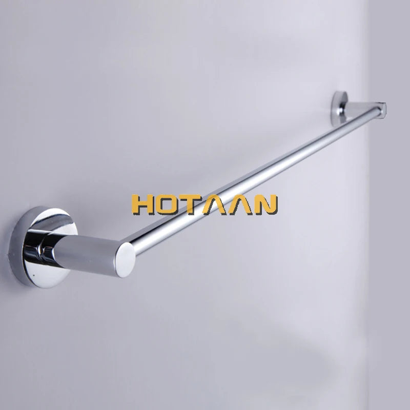 Porte-serviettes chrome avec crochet pour salle de bain