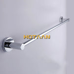 Porte-serviettes chrome avec crochet pour salle de bain