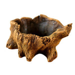 planteur bois naturel rustique grain bois opaque décoration intérieure fleur verte pastoral