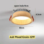 Spot LED grain bois vintage 7W 12W moderne rétro clips aluminium