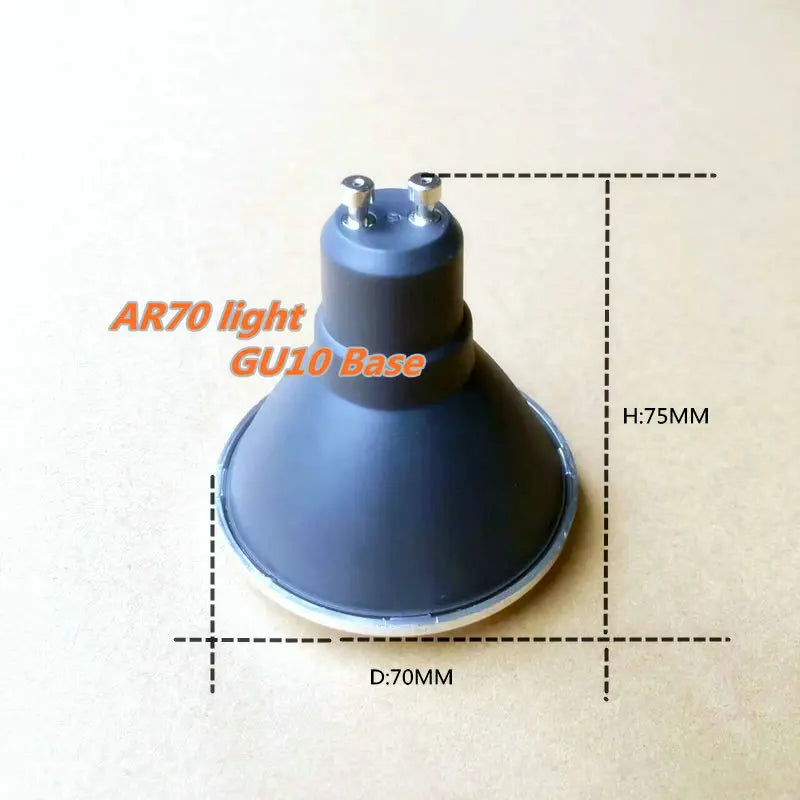 ampoule led noir argenté grille refroidissement base gu10 modernes 249 2000lm 85 265v
