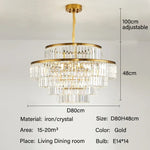 lustre classique doré cristal led 4000k 3000k 6000k transparent salon chambre