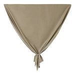 rideau opaque polyester scalloped edge moderne maison beige noir
