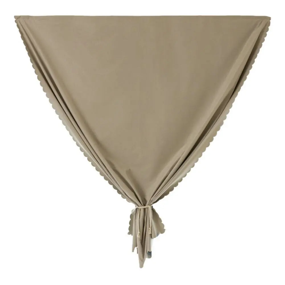 rideau opaque polyester scalloped edge moderne maison beige noir