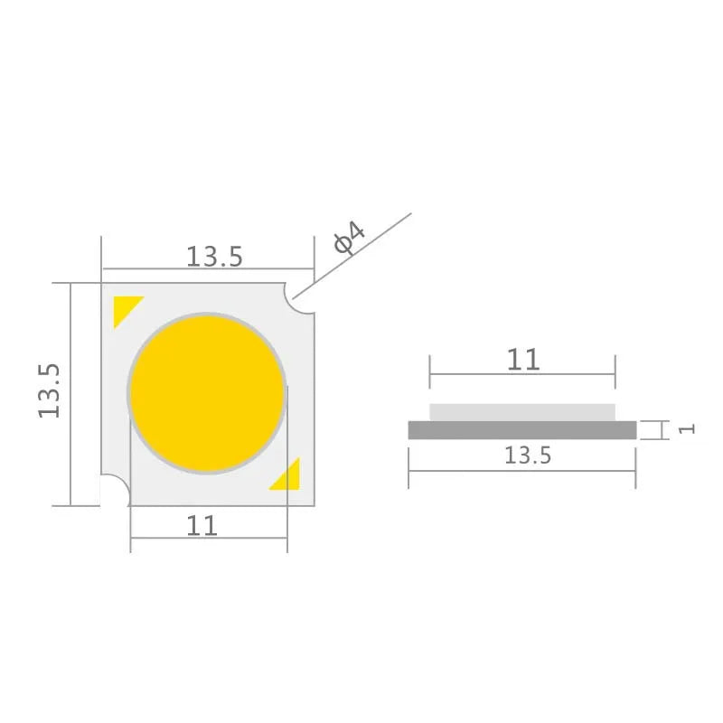 source lumineuse led cob haute puissance éclairage intérieur blanc chaud naturel moderne carré