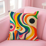 housse coussin motif géométrique polyester coton 35x35cm 40x40cm moderne chambre salon voiture