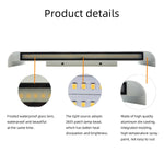 lampe murale extérieure moderne blanc 30cm 40cm ip65 étanche verre teinté 249 2000lm 90