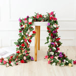 guirlande artificielle fleurs pivoine soie intérieur extérieur mariage décoration maison anniversaire fêtes