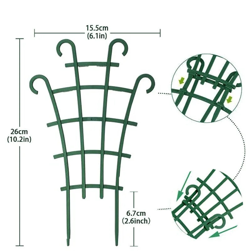 support plante grimpante vert grille rectangulaire moderne adhésif jardin extérieur fixations barreaux horizontal vertical