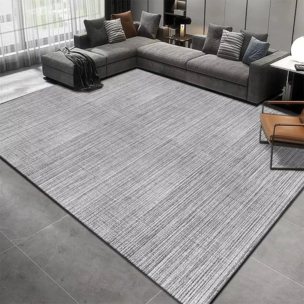 tapis salon moderne gris noir vert motif abstrait décoration maison intérieur appartement doux polyester