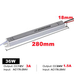 alimentation électrique led driver ultrafin 12v 24v 24w 36w 48w 60w blanc moderne