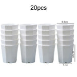 pots fleurs plastique rouge vert jaune bleu blanc noir modernes assiettes base