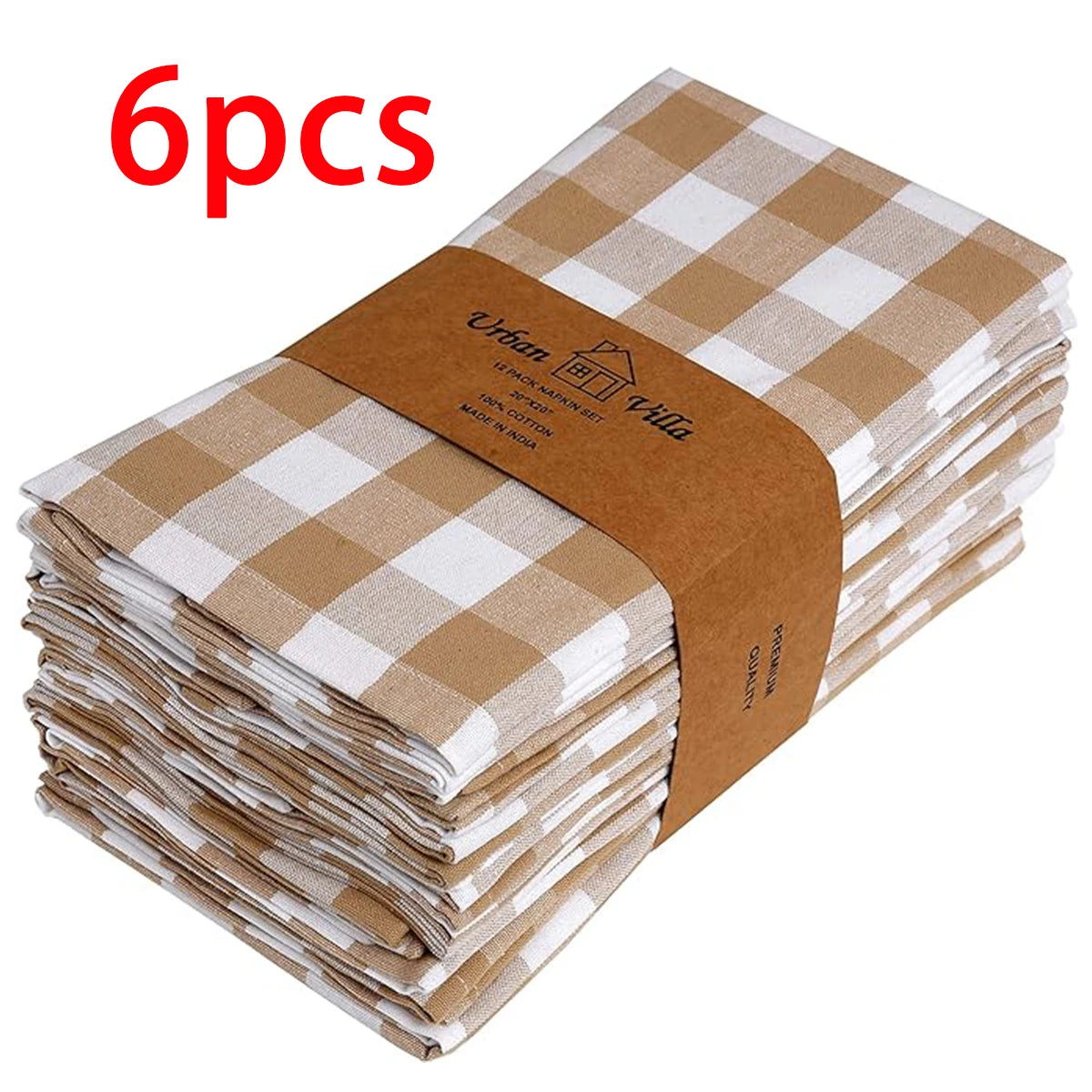 serviettes carreaux rose blanc rouge orange jaune beige clips métalliques table restaurant pack six