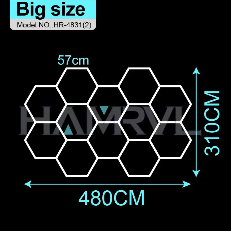 tube led blanc hexagonal moderne adhésif flux lumineux 2000 82000 121v 240v