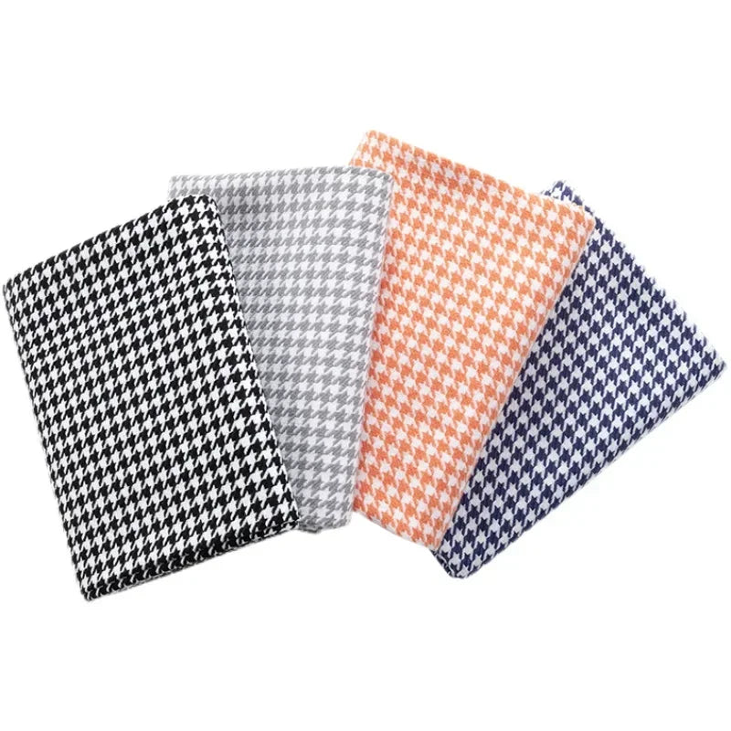tissu houndstooth orange gris bleu marine vert noir blanc classique résistant couture 100x150cm
